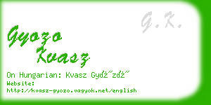 gyozo kvasz business card